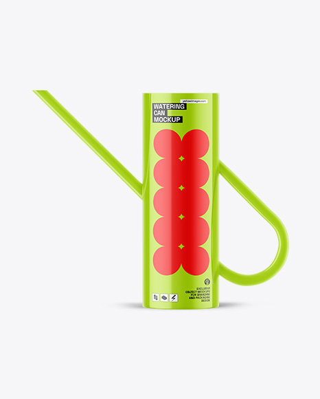 Glossy Watering Can Mockup