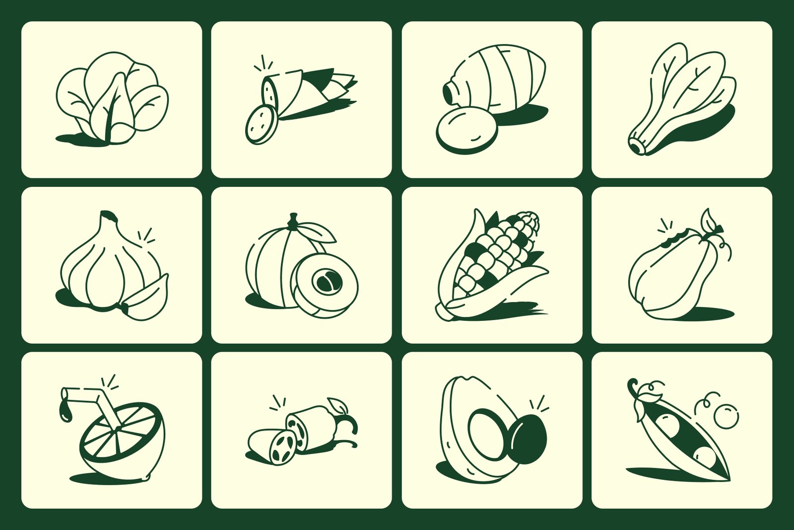 Vegetables Drawing Illustration