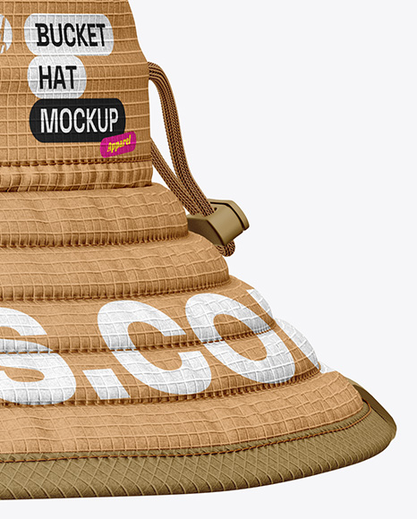Ripstop Bucket Hat Mockup - Side View