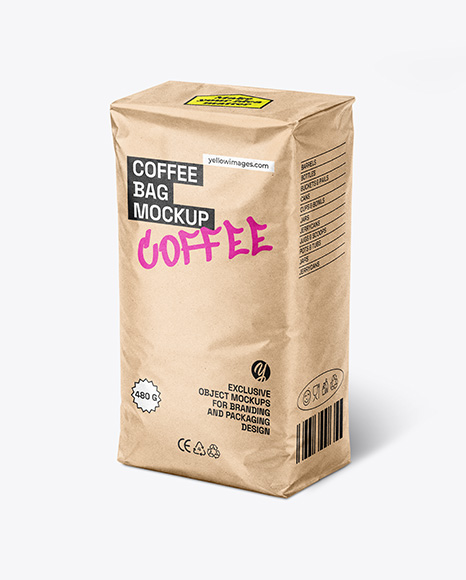 Kraft Paper Coffee Bag Mockup