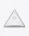 Glossy Metallic Triangular Package Mockup