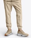 Man Wearing an Oversize T-shirt and Sweatpants Mockup