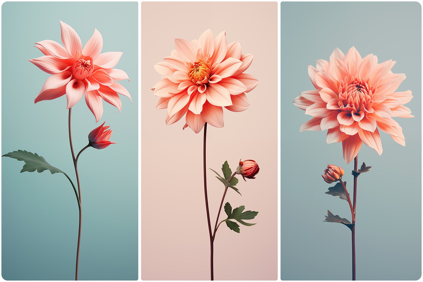 120 Flowers Poster Illustration Backgrounds
