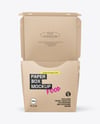 Opened Kraft Paper Food Box Mockup