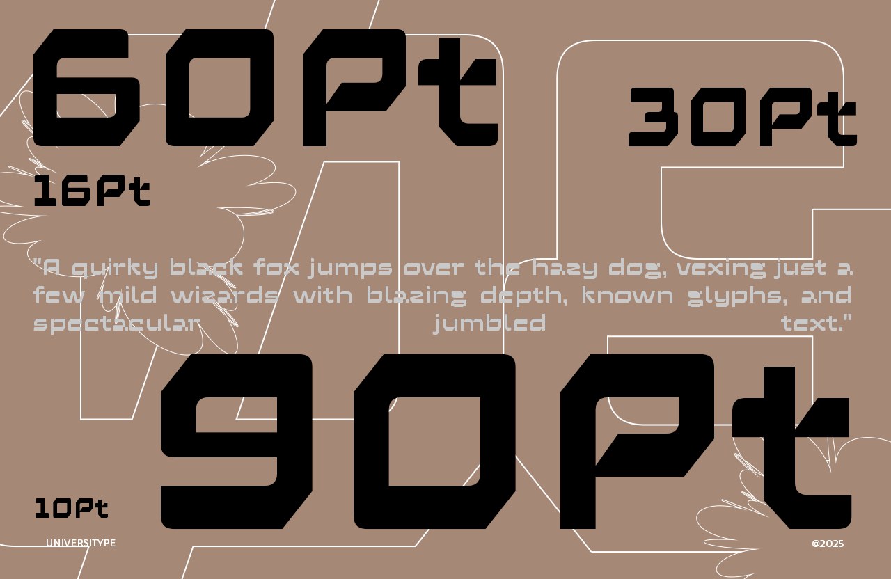 UT Qartige - A Techno-futurisic Font