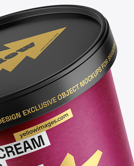 Kraft Paper Ice Cream Cup Mockup