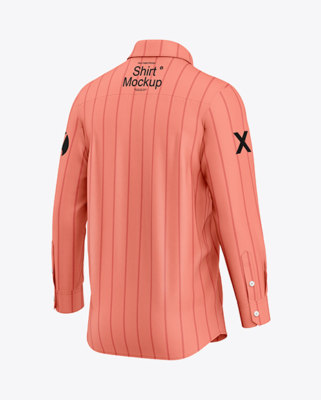 Men's Long Sleeve Shirt Mockup - Half Side View