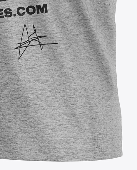 Kids Heather T-Shirt Mockup - Half Side View
