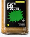Square Glass Jar with Ground Cumin Mockup