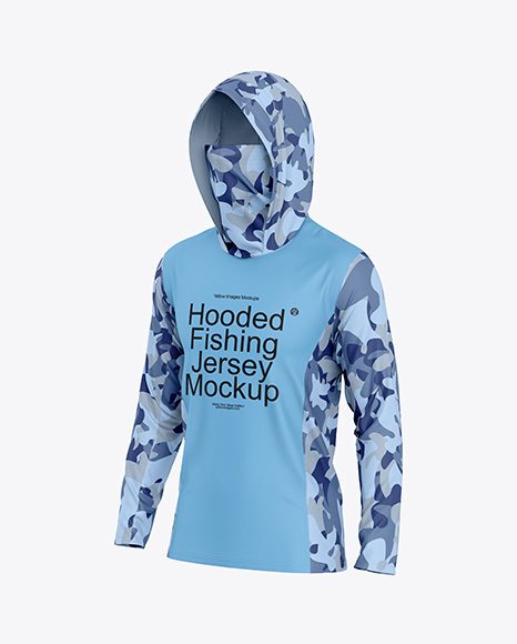 Hooded Fishing Jersey Mockup