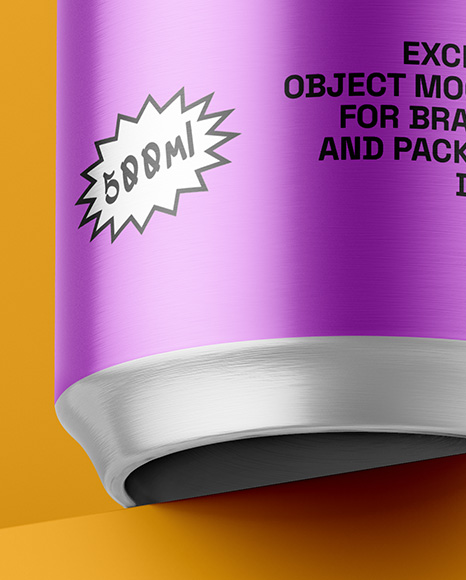 Textured Aluminium Drink Can Mockup