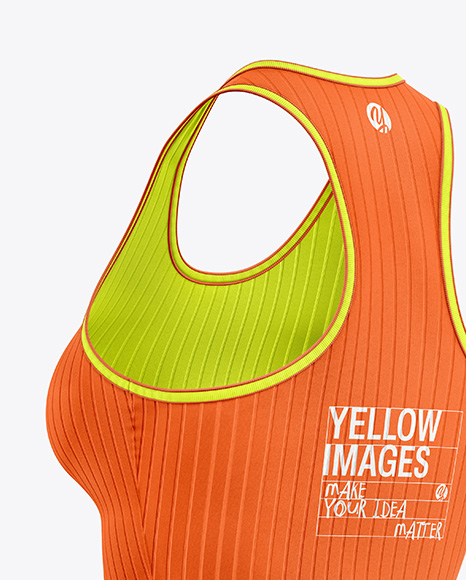 Women's Ribbed Tank Top Mockup - Half Side View