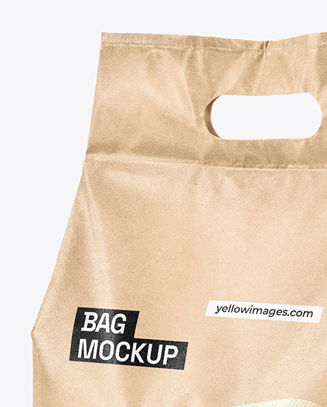 Kraft Paper Bag with Handle Mockup