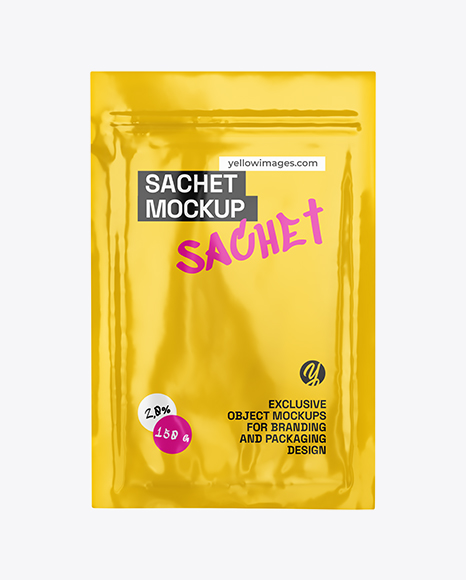 Glossy Sachet Mockup - PSD Mockups