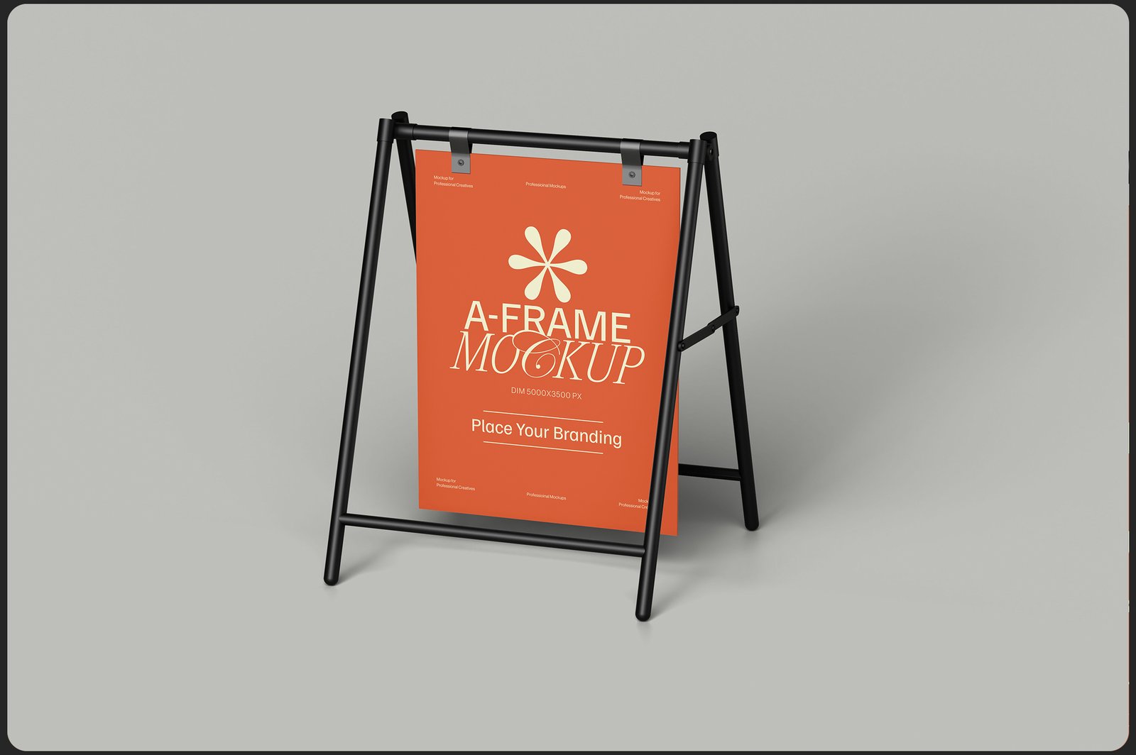 A-Frame Sidewalk Sign Mockup