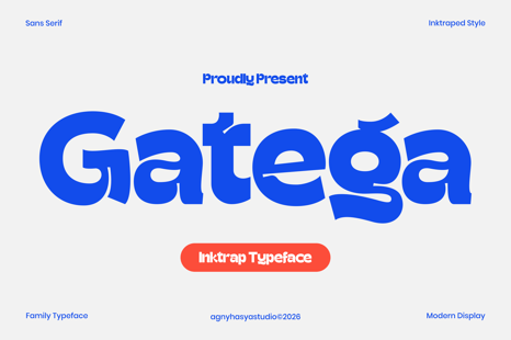 Gatega - Modern Inktrap Sans Family