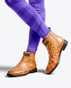 Chelsea Boots on Woman's Legs with Leggins Mockup