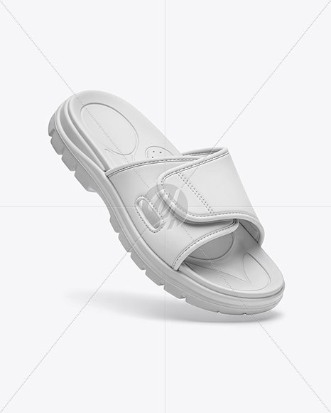 Floating Velcro Slide Sandal Mockup