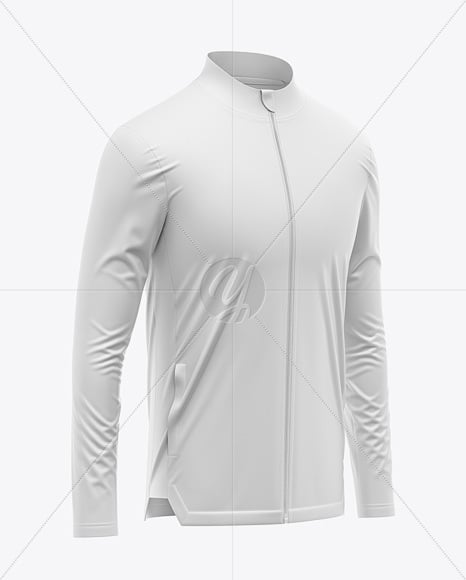 Full-Zip Long Sleeve Jersey Mockup