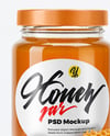 Glass Jar with Acacia Honey Mockup