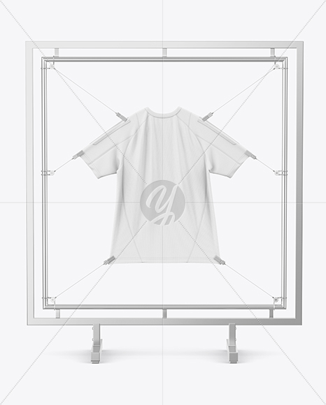 Training Jersey Hanging on a Hooked Frame Mockup