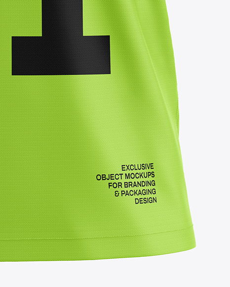 Kids V-Neck Jersey Mockup - Front View
