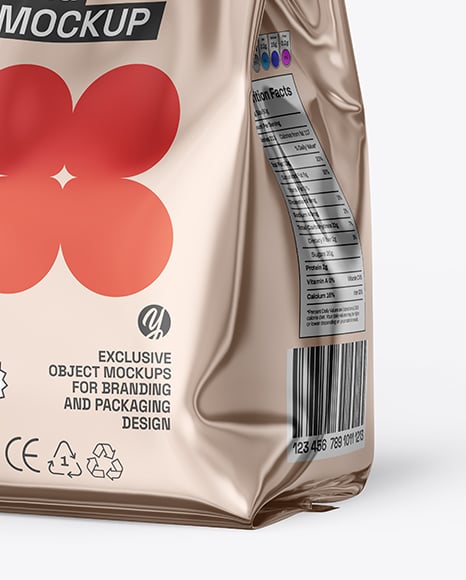 Glossy Metallic Package Mockup