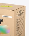 Kraft Paper Box Mockup – Half Side View (High-Angle Shot)