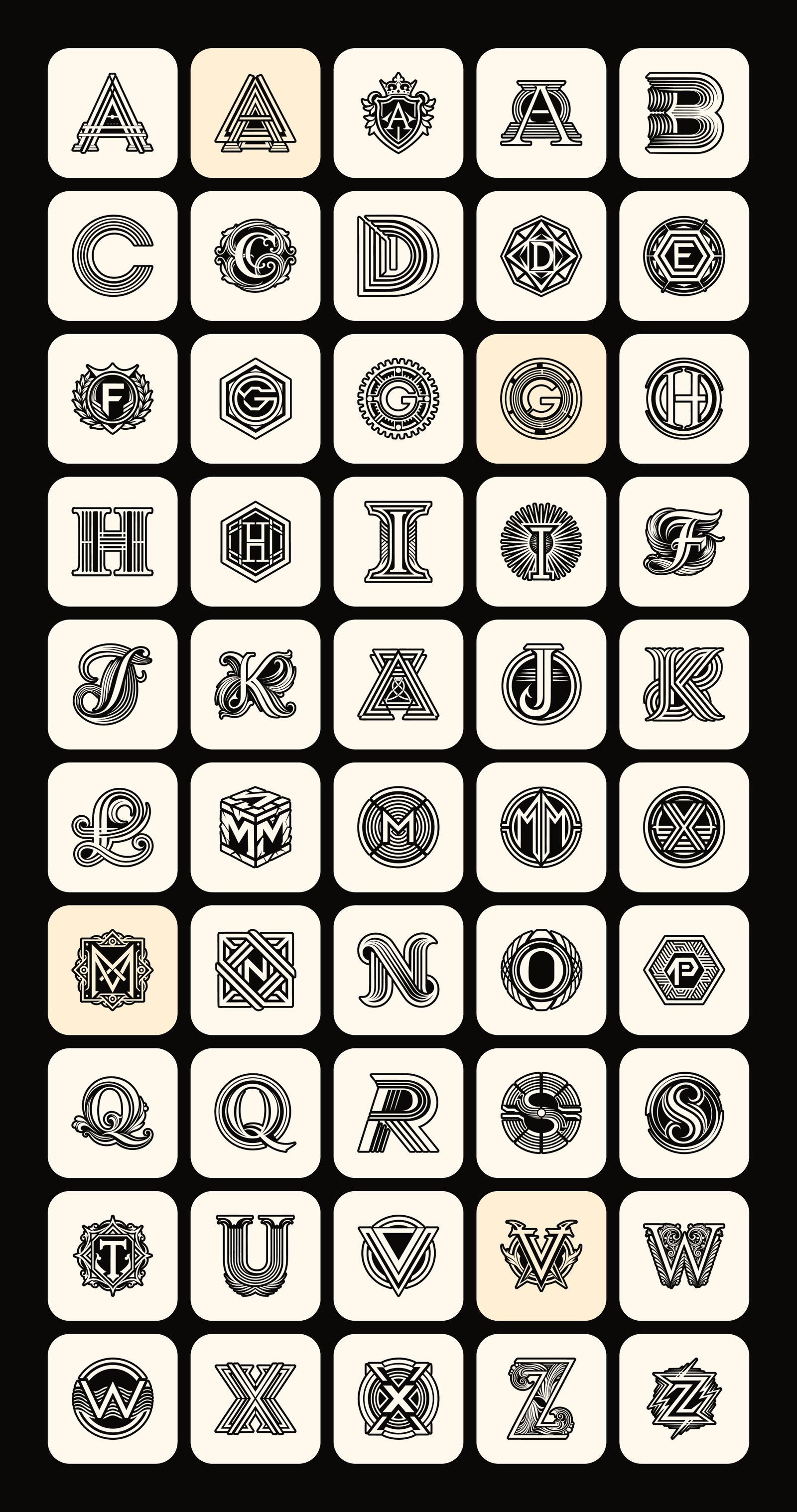 Alphabet Letters Logo Bundle