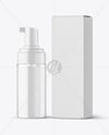 Clear Foam Pump Bottle with Box Mockup