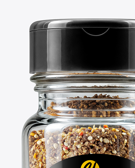 Spice Jar with Ground Pepper Mix Mockup