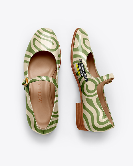 Pair of Mary Janes Mockup