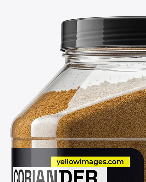 Plastic Jar with Grounded Coriander Mockup