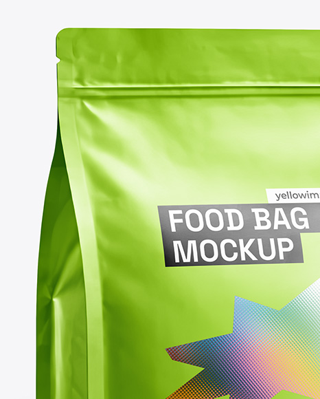 Metallic Food Bag Mockup