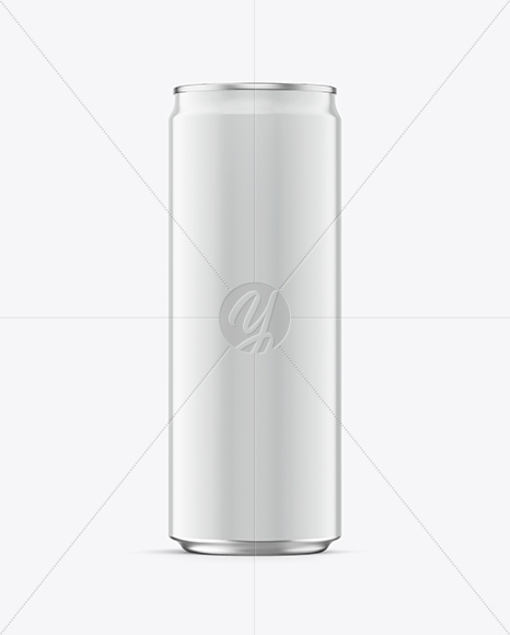 Slim Aluminium Drink Can with Glossy Finish Mockup
