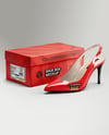 Glossy Slingback with Shoe Box Mockup