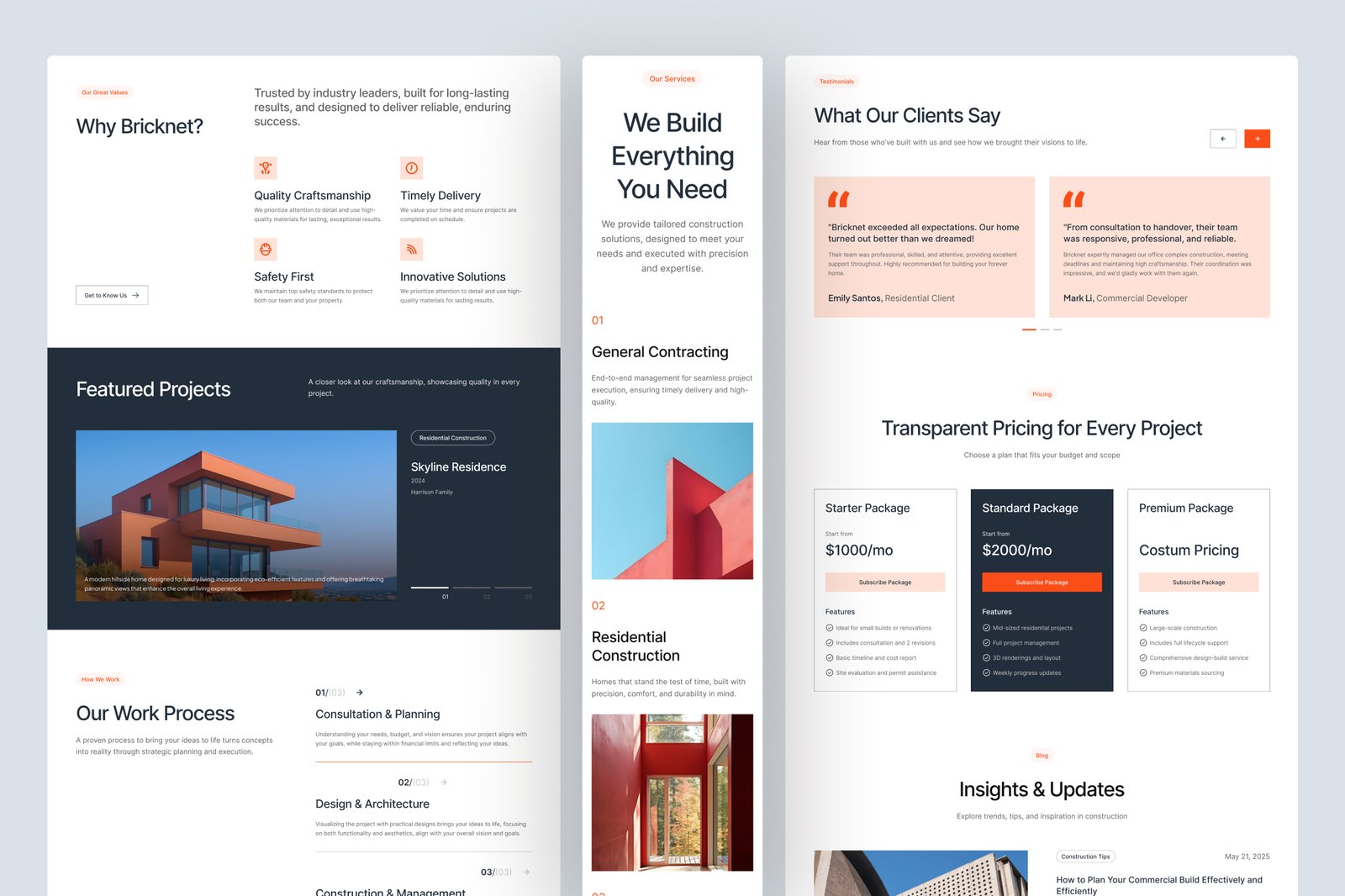 Bricknet - Construction Website UI Figma Template