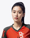 Woman Wearing Table Tennis Uniform Mockup