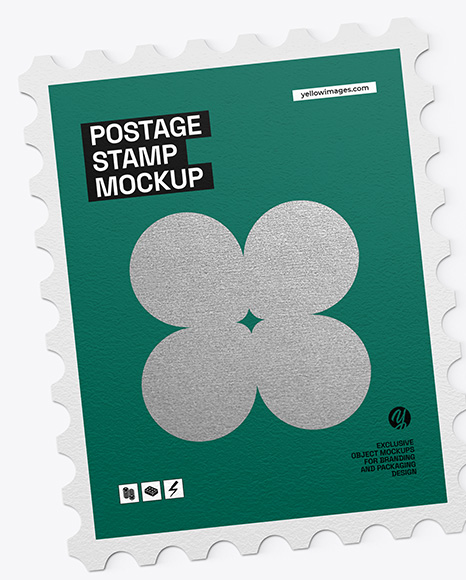 Two Textured Postage Stamps Mockup