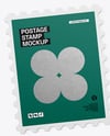 Two Textured Postage Stamps Mockup