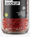 Small Glass Bottle with Saffron Threads Mockup