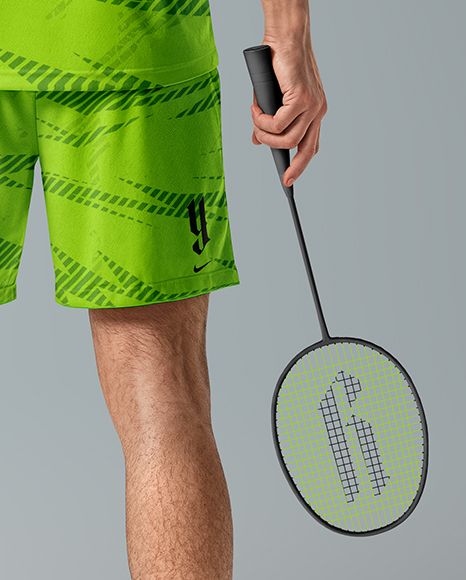 Man Wearing Badminton Uniform Mockup