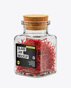 Square Glass Jar with Saffron Threads Mockup