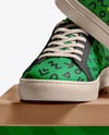Pair of Sneakers with Shoe Box Mockup