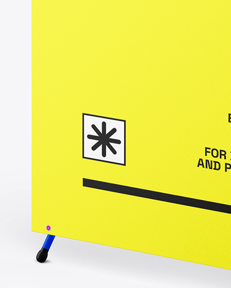 X Banner Mockup - Half Side View
