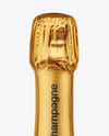 Amber Glass Champagne Bottle Mockup