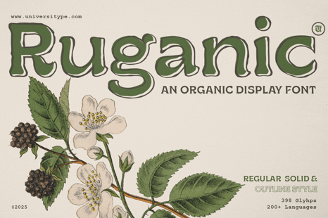 UT Ruganic - An Organic Display Font - Fonts