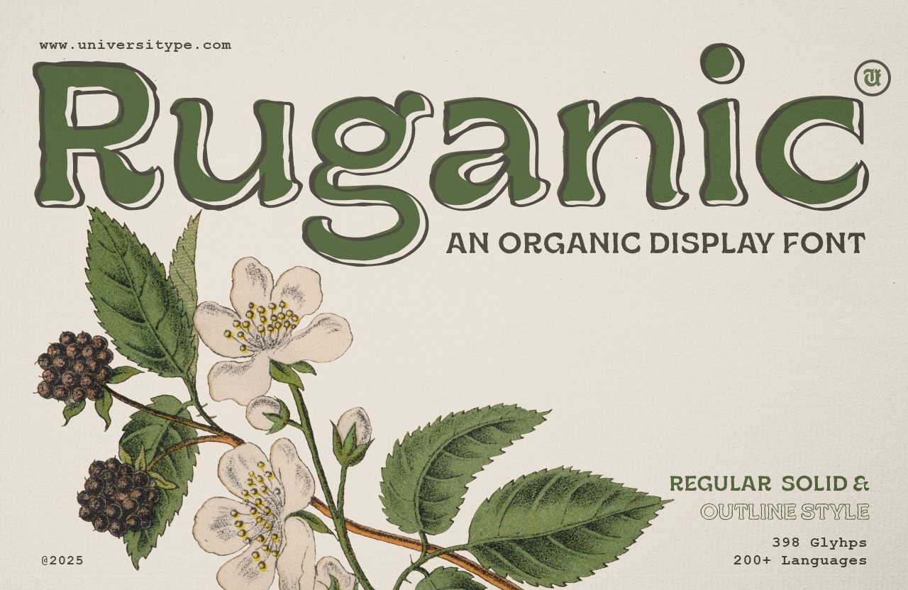 UT Ruganic - An Organic Display Font