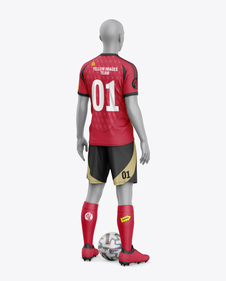 Soccer Kit w Mannequin Mockup - Mockup kit soccer