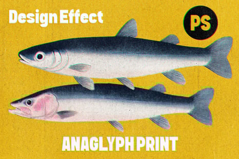 Anaglyph Print Design Effect - Retro overlay